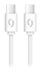 Datový kabel ALIGATOR POWER 65W, USB-C/USB-C 3A, 0,5m bílý