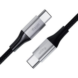 Datový kabel Allity AUC-01 USB-C/USB-C 1m 100W černý