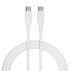 Datový kabel Allity AUC-02 USB-C/USB-C 2m 100W bílý