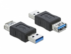 Delock Blokátor přenosů dat ze zástrčkového adaptéru USB-A na zásuvkový USB-A