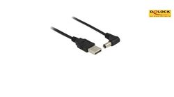 Delock napájecí kabel USB > DC 5.5 x 2.1 mm samec 90° 1.5 m