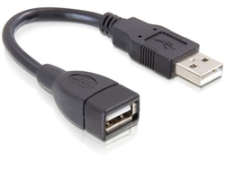 Delock USB 2.0 kabel, prodlužující A-A samec / samice 13 cm