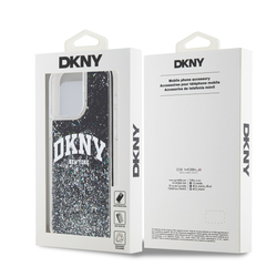 DKNY Liquid Glitter Arch Logo Zadní Kryt pro iPhone 12/12 Pro Black