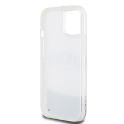 DKNY Liquid Glitter Arch Logo Zadní Kryt pro iPhone 15 Transparent