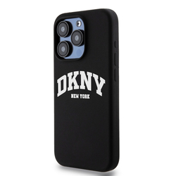 DKNY Liquid Silicone Arch Logo MagSafe Zadní Kryt pro iPhone 15 Pro Black