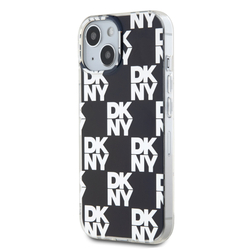 DKNY PC/TPU Checkered Pattern Zadní Kryt pro iPhone 15 Black