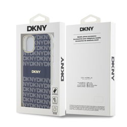 DKNY PC/TPU Repeat Pattern Tonal Stripe Magsafe Zadní Kryt pro iPhone 11 Blue