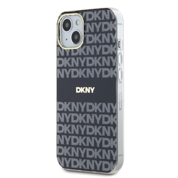 DKNY PC/TPU Repeat Pattern Tonal Stripe Magsafe Zadní Kryt pro iPhone 13 Black