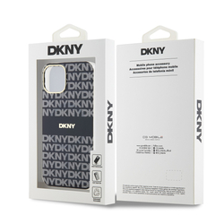 DKNY PC/TPU Repeat Pattern Tonal Stripe Magsafe Zadní Kryt pro iPhone 13 Black