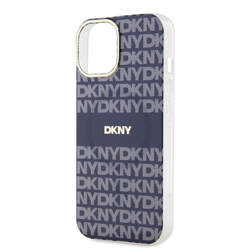 DKNY PC/TPU Repeat Pattern Tonal Stripe Magsafe Zadní Kryt pro iPhone 13 Blue