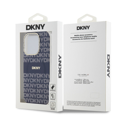 DKNY PC/TPU Repeat Pattern Tonal Stripe Magsafe Zadní Kryt pro iPhone 13 Pro Blue