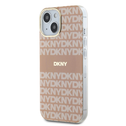 DKNY PC/TPU Repeat Pattern Tonal Stripe Magsafe Zadní Kryt pro iPhone 14 Pink