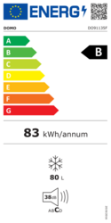DOMO DO91135F Šuplíkový mrazák 80 l