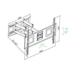 Držák na TV Geti GWM7013V 32-70"