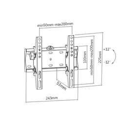 Držák TV GEMBIRD WM-42T-02, 23"-42" (30kg), náklopný