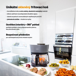 Lauben Glass & Steam Air® Fryer 4500BG - horkovzdušná fritéza