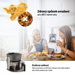 DTM Lauben Glass&SteamAir® Fryer 4500BG - Horkovzdušná fritéza, skleněný fritovací koš, objem 4,5l, 8 programů