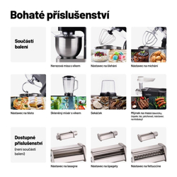 DTM Lauben Kitchen Machine 1200WT - víceúčelový kuchyňský robot, bílý