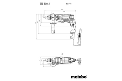 DTZ METABO SBE 800-2 Příklepová vrtačka