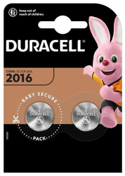 Duracell lithiová knoflíková baterie, 2 ks (CR2016)