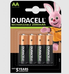 Duracell Rechargeable baterie 2500mAh 4 ks (AA)