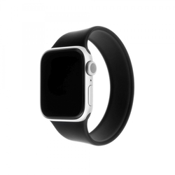 Elastický silikonový řemínek FIXED Silicone Strap pro Apple Watch 42/44/45mm, velikost XL, černý