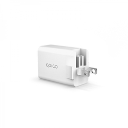 Epico 20W PD CHARGER WITH CHANGEABLE PLUG (EU, UK) - bílá