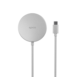 Epico Qi2 Mag+ Charging Pad - stříbrná