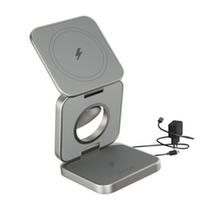 Epico UltraBase EF45 3in1 Fold Alu Mag+ Wireless Charging Stand - titanová