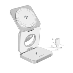 Epico UltraBase EF55 Qi2 3v1 Fold Alu Mag+ Wireless Charging Stand - bílá