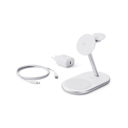 Epico UltraBase Qi2 3in1 Mag+ Wireless Charging Stand EX60 - bílý