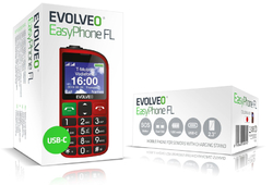 EVOLVEO EasyPhone FL, červený