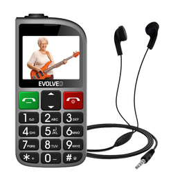 EVOLVEO EasyPhone FL, stříbrná