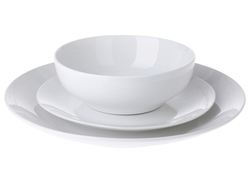 Excellent Houseware Jídelní sada talířů porcelán BASIC, 12 ks 