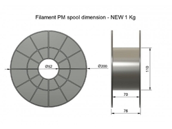 Filament PM 1.75 PETG 1kg, oranžová