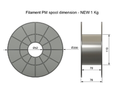 Filament PM tisková struna/filament 1,75 PLA+ Sweet Mint, 1 kg