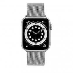 Fixed Mesh Strap síťovaný nerezový řemínek pro Apple Watch 42/44/45mm, stříbrný