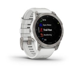 Garmin epix PRO Sapphire, Titan/White Silicone Band