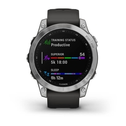 Garmin fenix 7 Glass, Silver/ Graphite Band