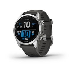 Garmin fenix7S Glass, Silver /  Graphite Band