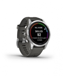 Garmin fenix7S Pro – Solar Edition, Silver / Black Band