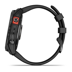 Garmin fenix7X PRO Solar, Gray/ Black Silicone Band