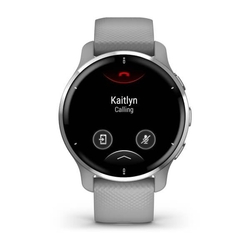 Garmin Venu  2Plus, nerezová luneta Silver, pouzdro a silikonový řemínek Gray