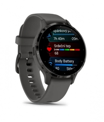 Garmin Venu 3S, Slate/Gray, Silicone band