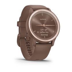 Garmin vívomove Sport Peach Gold/Cocoa, silikonový řemínek