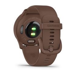 Garmin vívomove Sport Peach Gold/Cocoa, silikonový řemínek