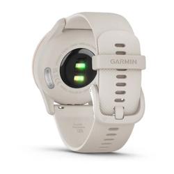 Garmin vivomove Trend, Nerezová luneta Peach Gold, pouzdro Ivory, silikonový