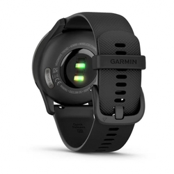 Garmin vivomove Trend, Nerezová luneta Slate, pouzdro Black, silikonový řemínek