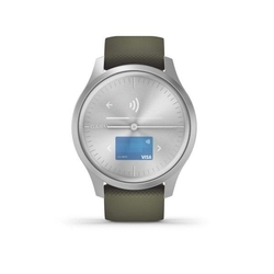 Garmin vivomove3 Style, Silver/Green Band