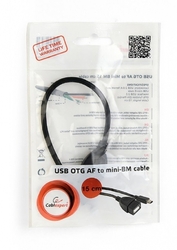 Gembird Cablexpert kabel USB OTG AF na mini-BM, 0,15m